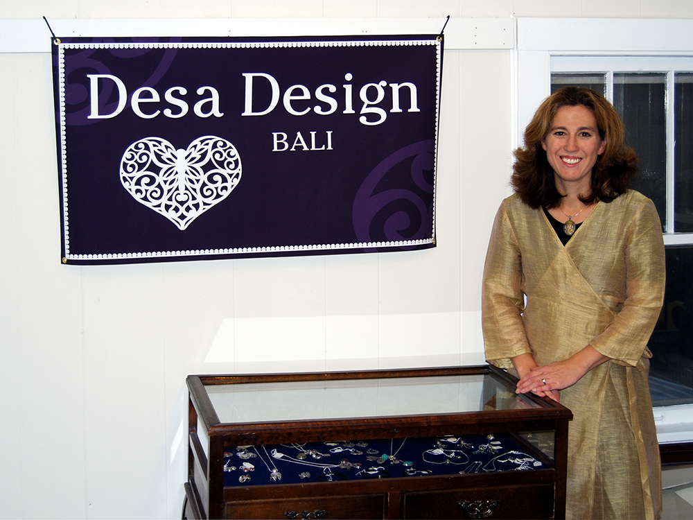 Desa Design Bali sign inside the shop