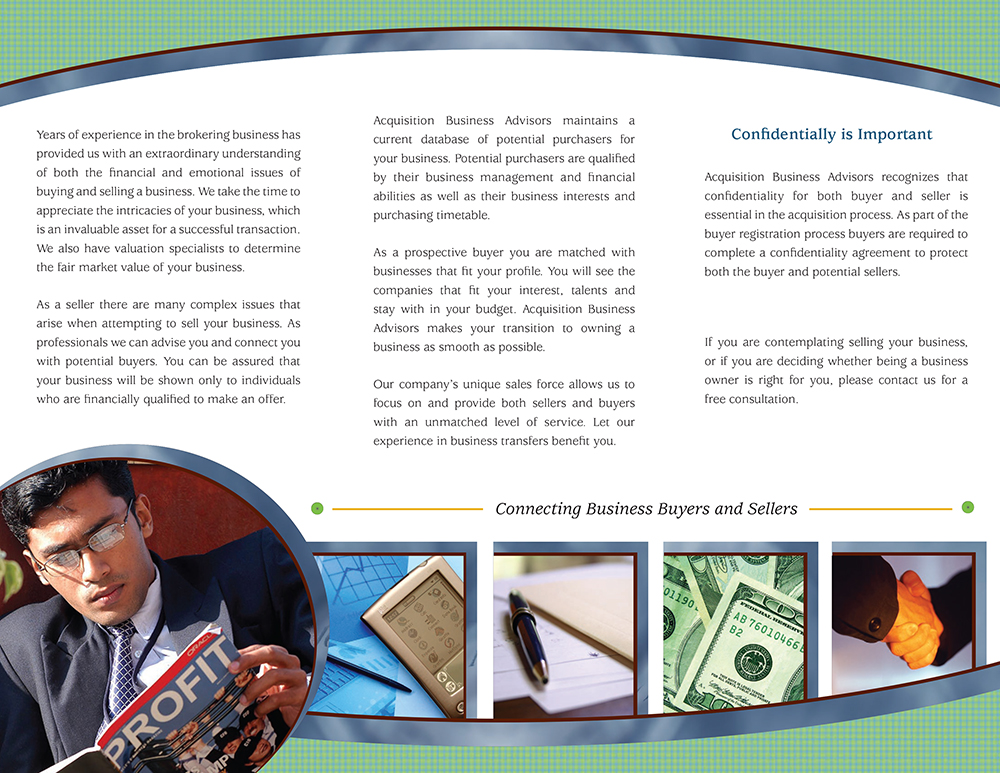 ABA interior of tri-fold brochure