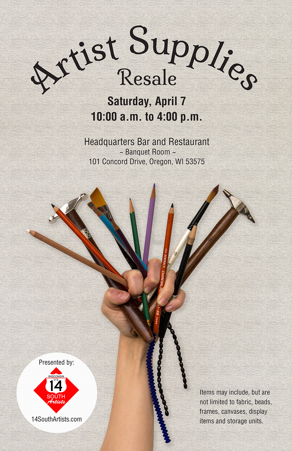 Artist Supplies Resale poster