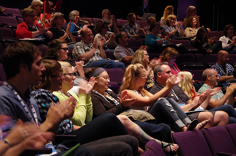Audience clapping
