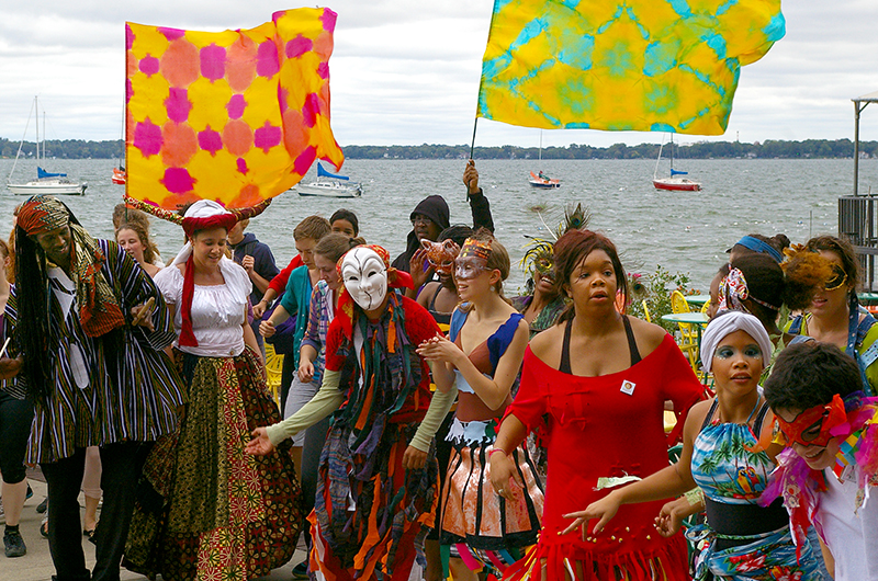 Dancing crowd