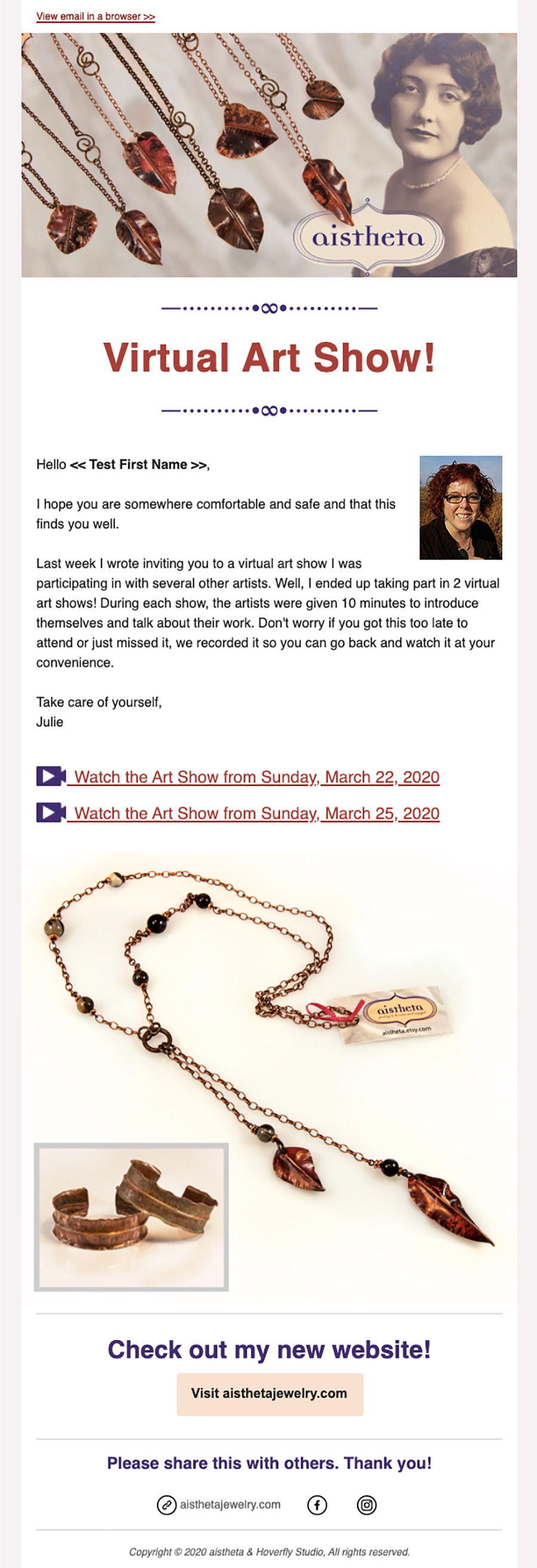 aistheta email blast